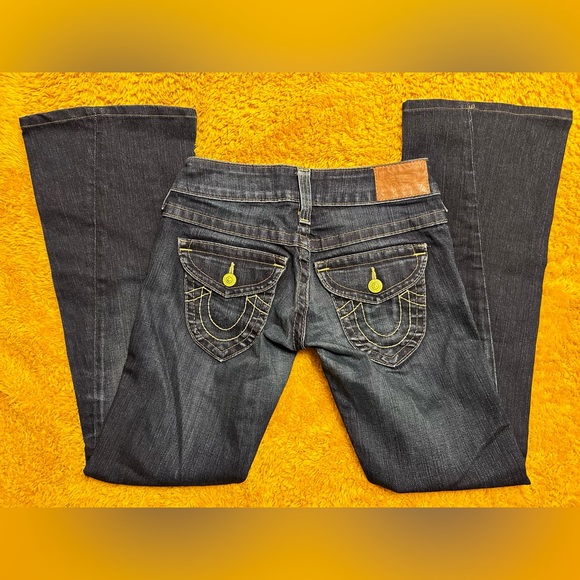 True Religion Candice Wide Leg Cuff Denim Jeans - Picture 6 of 6